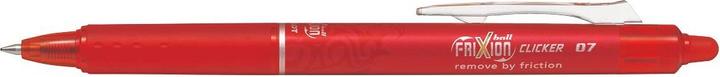 Actual product image Pilot FriXion, Clip-on retractable pen, Red, Red, 0.7 mm, 0.35 mm, Medium (Red, 12 x)