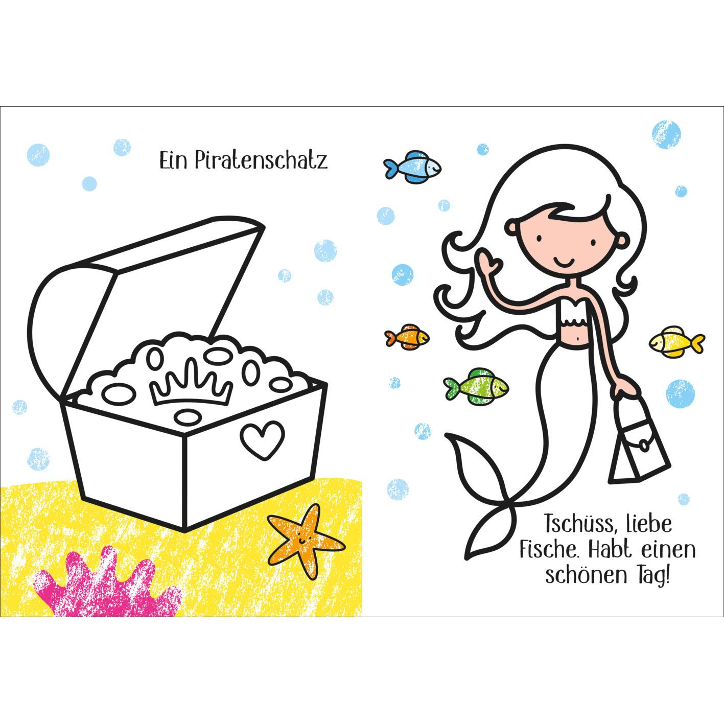 Thumbnail - Usborne Publishing Kleine Kreativ-Werkstatt - Ganz einfach ausmalen: Meerjungfrauen