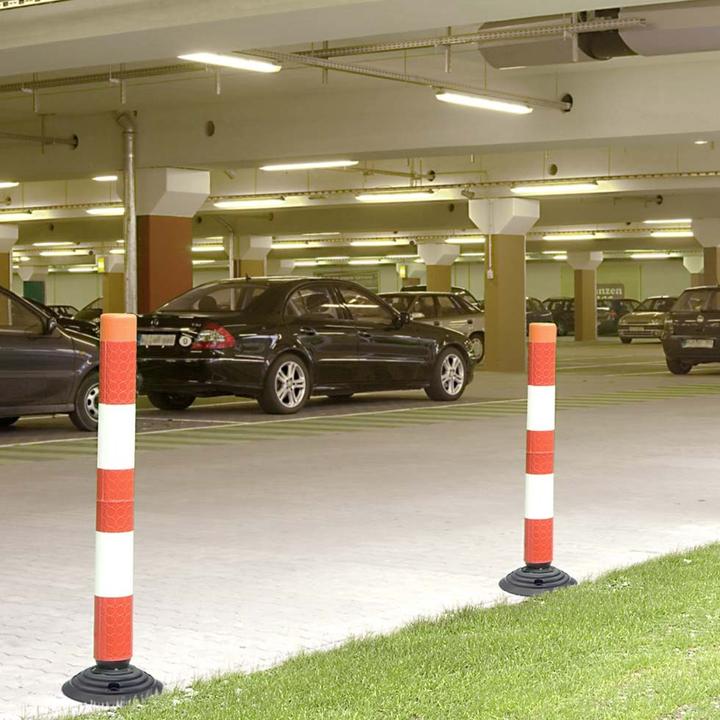 Image du produit Moravia LeitPin inkl. Fuss, 1000 mm retroreflektierend, rot-weiss