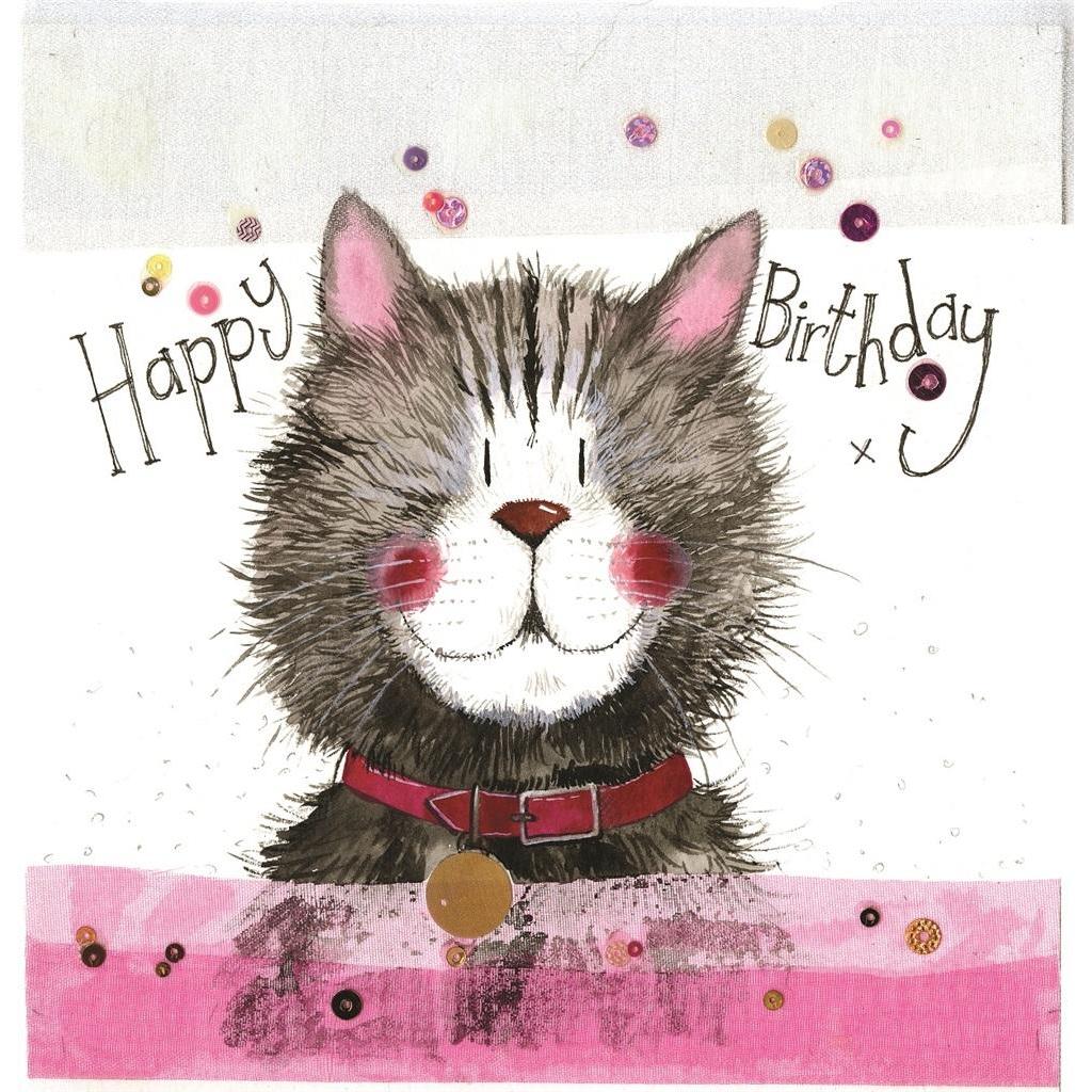 Teka, Biglietto di auguri + Carta da lettere, Geburtstagskarte S288 Katze im Halsband (1 pz.)