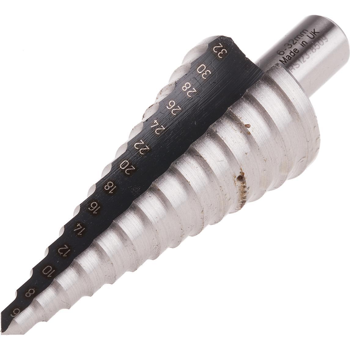 Rs Pro, Bohrereinsatz, 6-30mm HSS step drill bit 10mm shank (30 Millimeter)