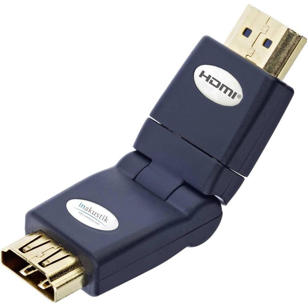 Thumbnail - Inakustik Winkeladapter 360° HDMI zu (HDMI, 6 cm), Data + Video Adapter, Schwarz