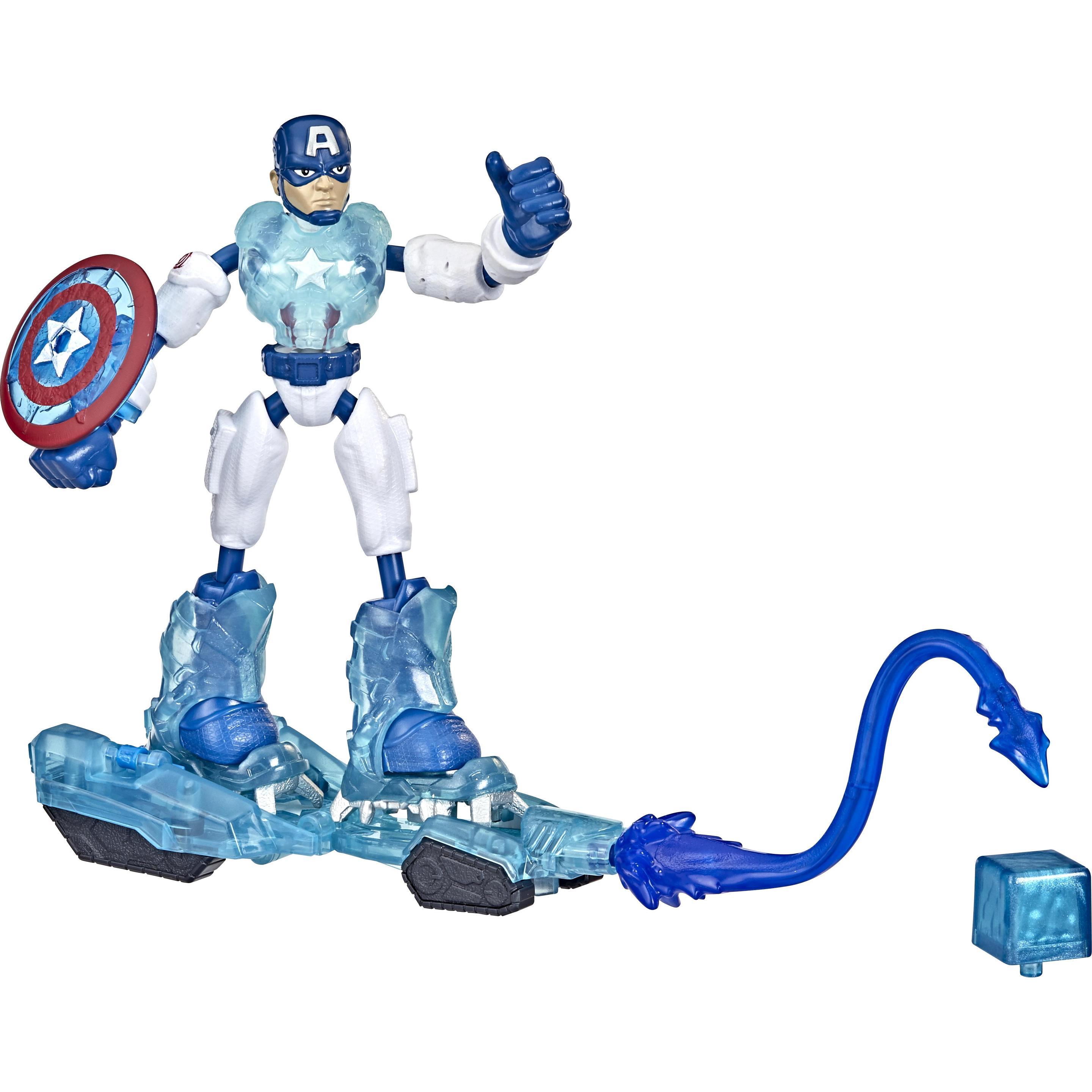 Hasbro Marvel Avengers Bend and Flex Missions Captain America Ice Mission, 15 cm grosse biegsame Figur