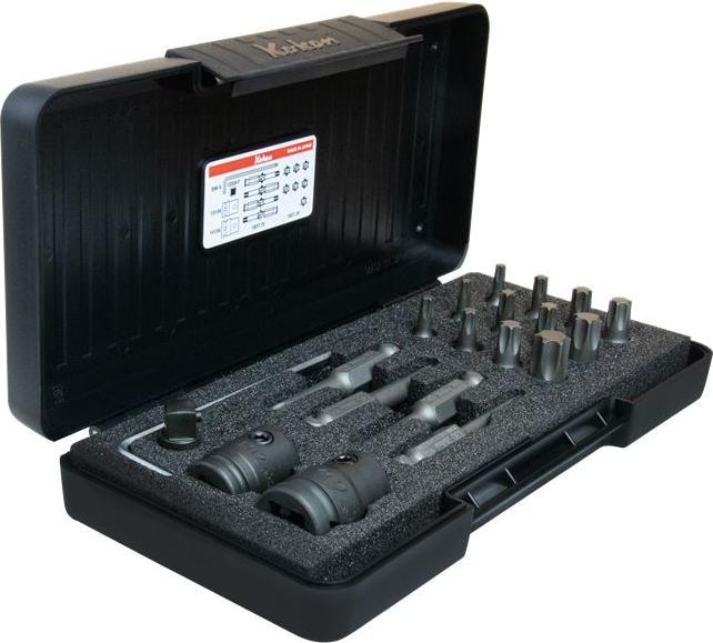 Actual product image Koken TORX-Bit-Satz mit 7/16"-Antrieb, Grössen T25-T60 + 3 Adapter (T25)