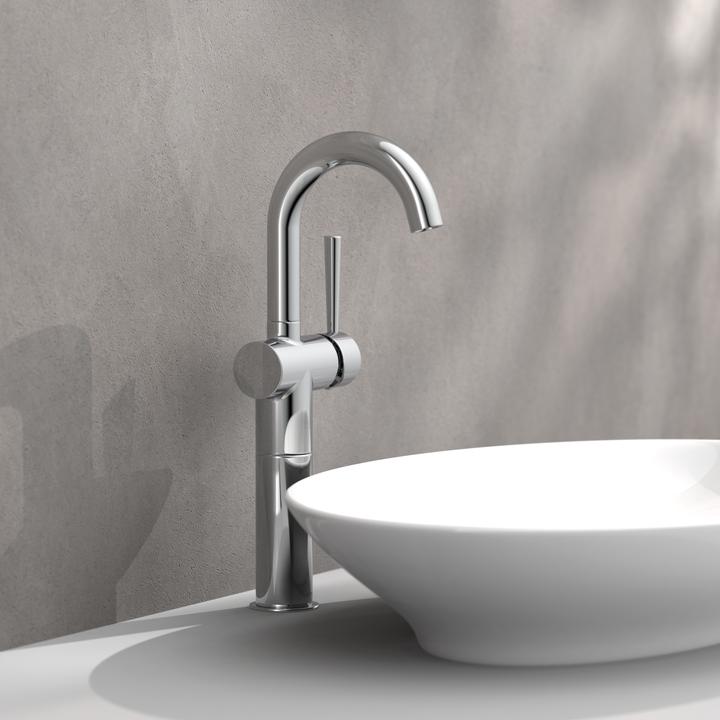 Produktbild Schütte Wasserhahn Bad CORNWALL Waschtischarmatur Chrom Aufsatzwaschbecken Einhebelmischer 79111