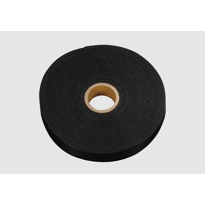 RND Electronics, Klettband, Klettverschluss 10m x 20mm Polyamid / Polypropylen Schwarz (20 mm)