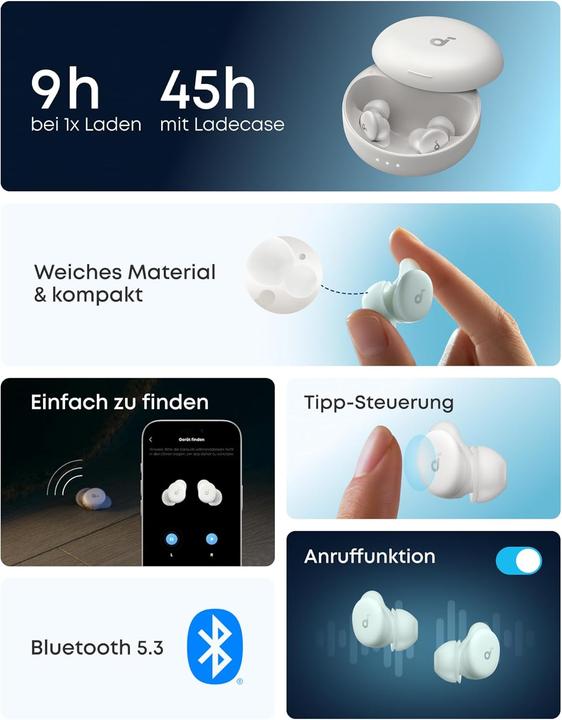 Immagine prodotto soundcore Sleep A30 (versione UE) (ANC, 9 h, Senza fili)