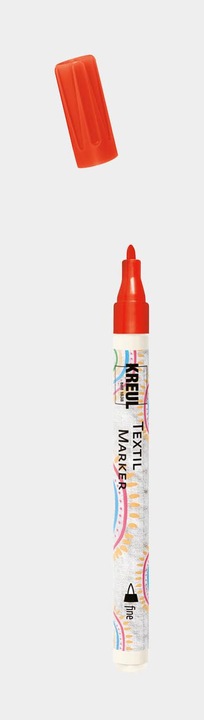 Produktbild Kreul Stoffmalstift, Textilmarker Javana texi mäx Sunny fine für helle Stoffe (Rot, 2 mm)