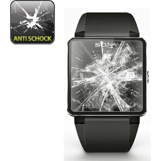Protectorking 2x Panzerfolie Anti-Shock HD Klar, Smartwatch Schutzfolie