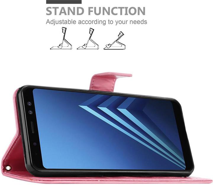 Actual product image Cadorabo Flower Book cover (Samsung Galaxy A8 (2018))