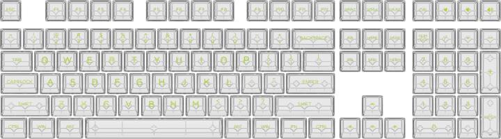 Actual product image Akko ASA Clear Printed Keycap