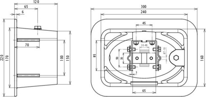 Actual product image Dehn 549 001 Disconnection box 230x150x120mm sw