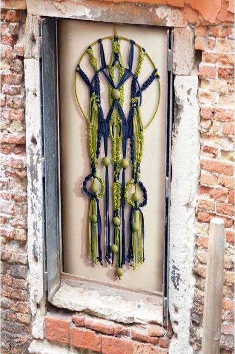 Productafbeelding Glorex Wollen Macramé banden 250 g, groen (125 m)