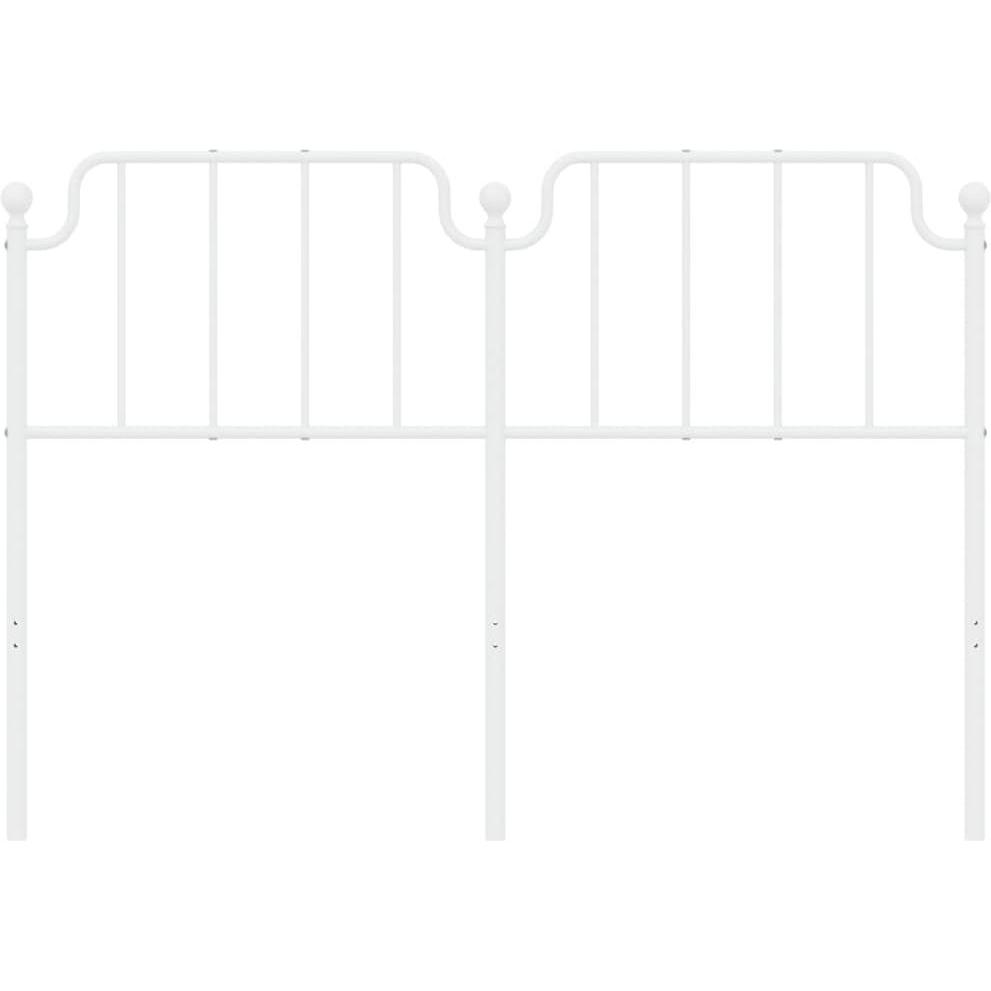 Thumbnail - VidaXL, Bett Zubehör, Kopfteil Metall Weiss 160 cm,Farbe: Weiss,Material