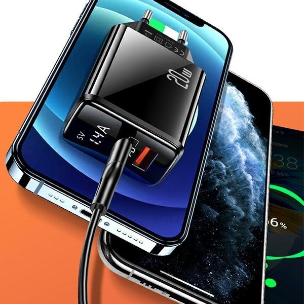Produktbild Usams US-CC133 įkroviklis 1x USB-A 1x USB-C 3,4 A (CC133TC01) (20 W)
