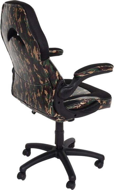 Produktbild Swisshandel24 Bürostuhl HWC-K13, Drehstuhl Gamingstuhl, ergonomisch, verstellbare Armlehne, Kunstleder camouflag