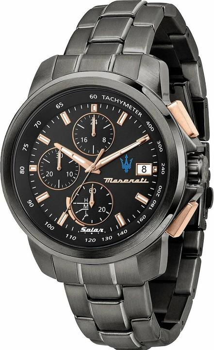Immagine prodotto Maserati Solar Armbanduhr R8873645008 Grau Gehäusematerial=Edelstahl Material (