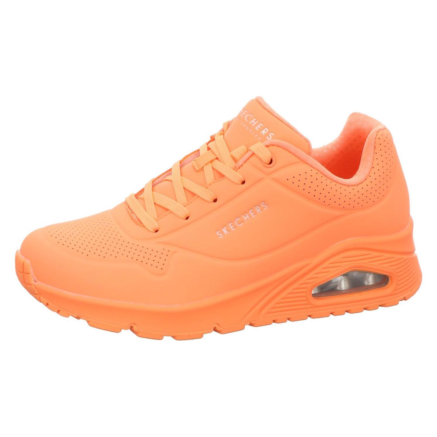 Skechers, Damen, Sneakers, Damen Schnürschuhe Sportlich Gummisohle Sonstige, Orange, (39)