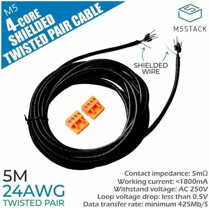 Produktbild M5Stack Kabel 24AWG 4-Core Twisted Pair 5 m