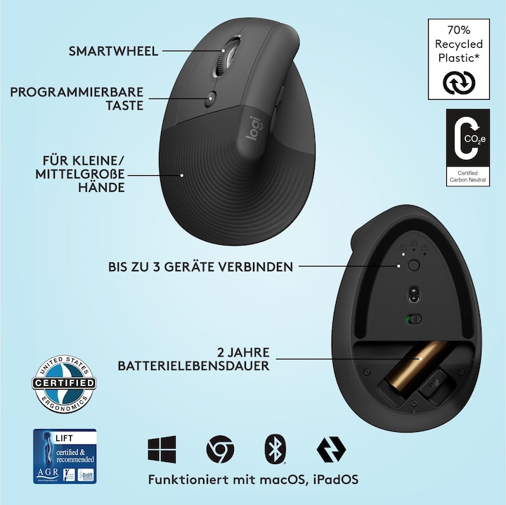 Produktbild Logitech Lift (Kabellos)