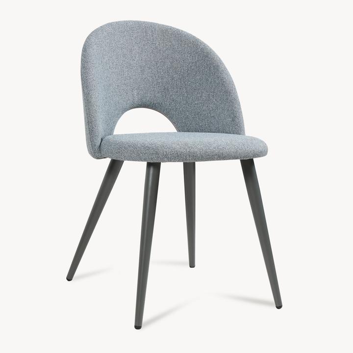 Produktbild En.Casa Esszimmerstuhl Karijoki 4er Set Webstoff Grau