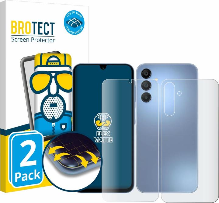 Produktbild BROTECT Full-Cover Displayschutz Matt (2 Stk., Samsung Galaxy A15 5G)