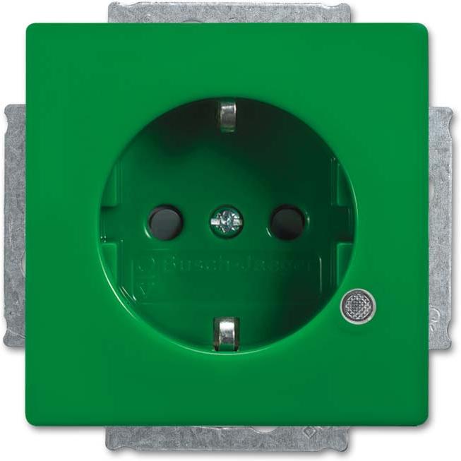 Busch-Jaeger, Steckdose, SCHUKO Steckdosen-Einsatz mit LED 2CKA002013A5467