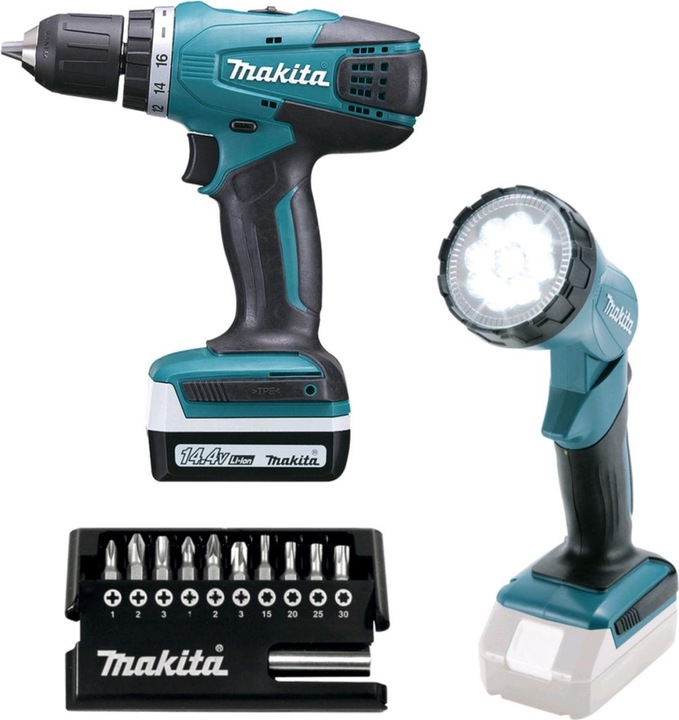 Actual product image Makita DF347DWLX1 cordless drill driver (Rechargeable battery operated)