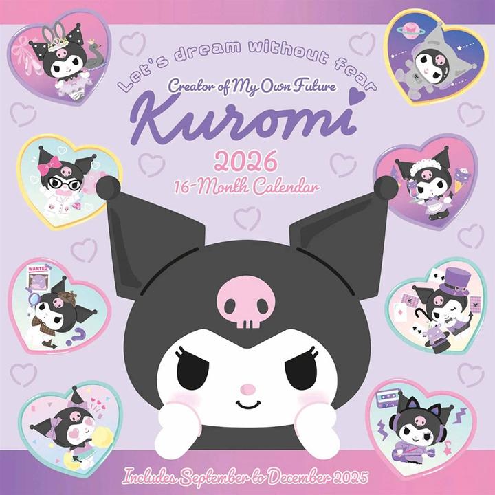 Actual product image Kuromi 2026 Square Wall Calendar