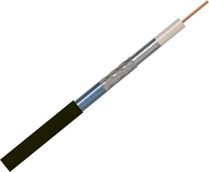 Produktbild Hirschmann 298799720 coax-kabel 100 m Zwart (Antennenkabel)