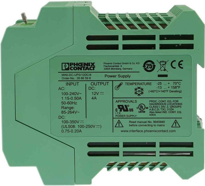 Immagine prodotto Phoenix Contact Sistema UPS industriale (DIN R (48000 VA, 48 W, Doppio convertitore online UPS)