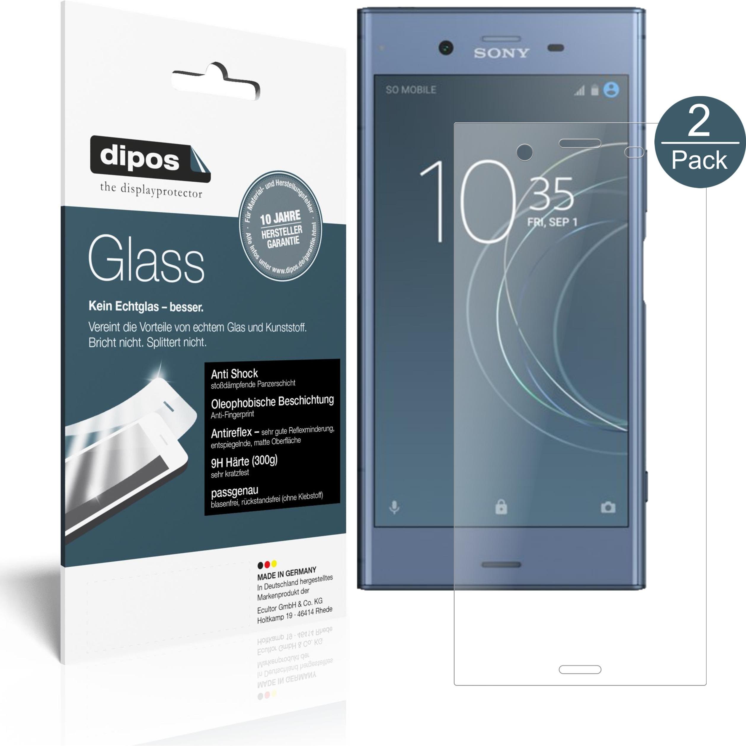 Dipos Displayschutz Anti-Shock (1 Stück, Sony Xperia XZ1), Smartphone Schutzfolie, Transparent