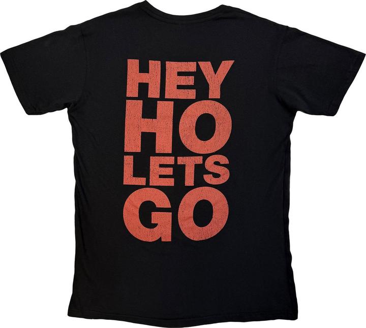 Produktbild Ramones Hey Ho Red Block Text TShirt (M)