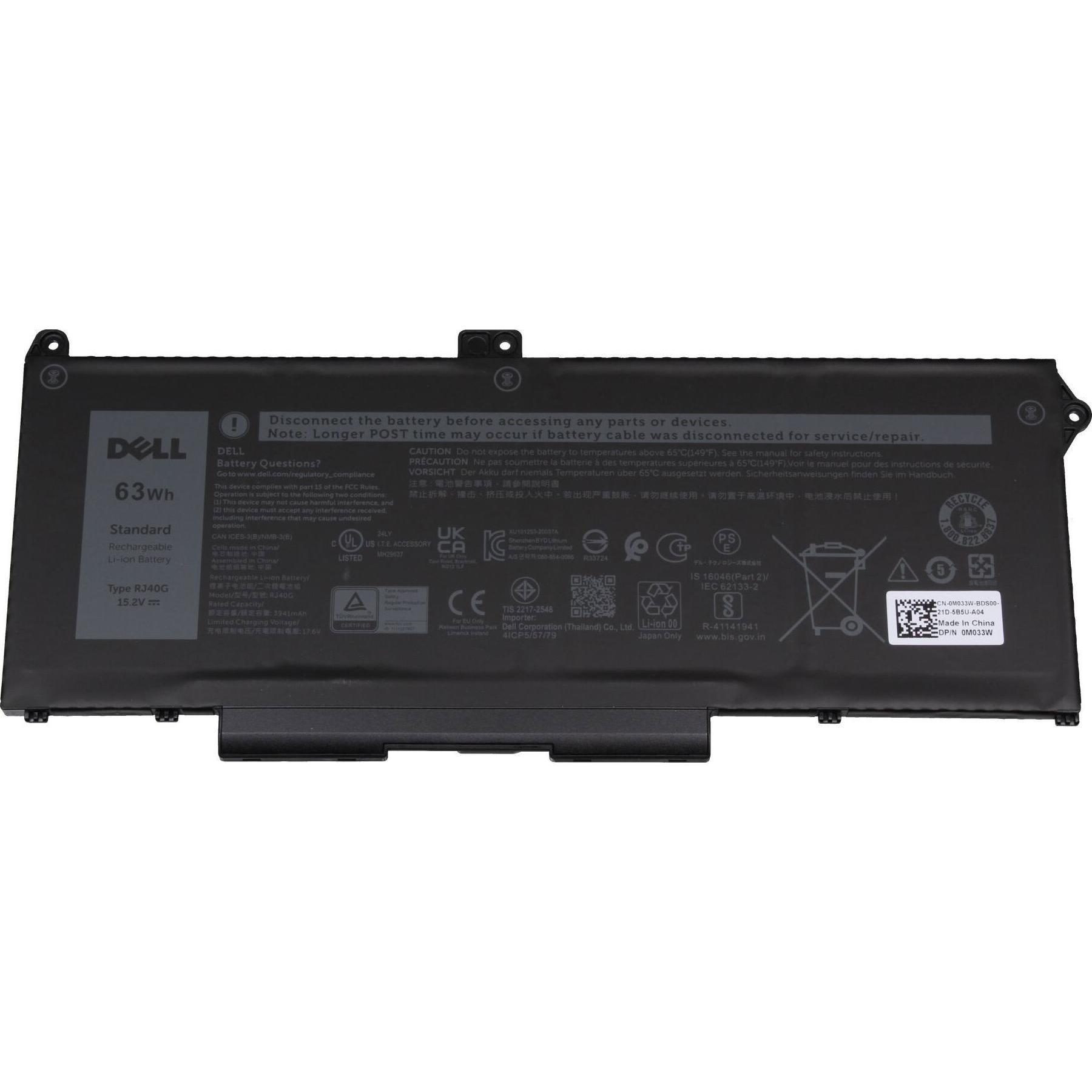 Dell 0RJ40G (4 Zellen, 3941 mAh), Notebook Akku