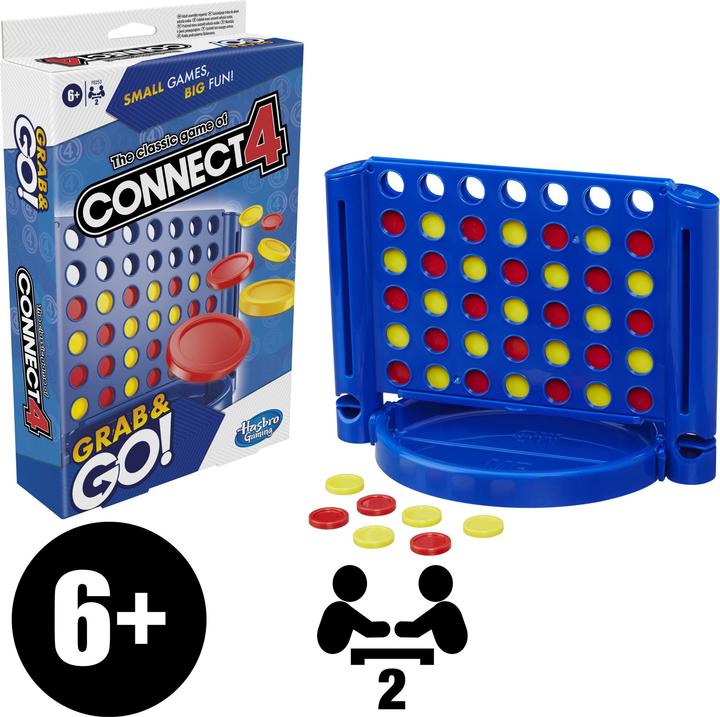 Actual product image Komelon HAS Connect 4 Travel game Grab&Go (English, 2 Players)