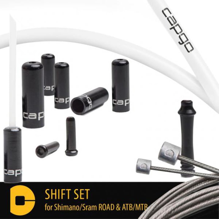 Capgo Shifter set OL for Shimano/Sram ROAD & ATB/MTB - White