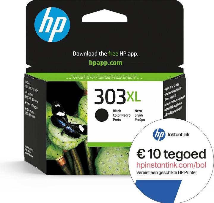 Produktbild HP 303XL - Inktcartridge / Zwart - Instant Ink Tegoed