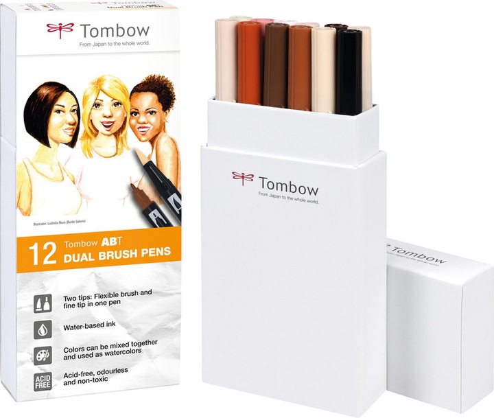 Actual product image Tombow ABT Dual Brush Pen (Multicoloured, 12 x)