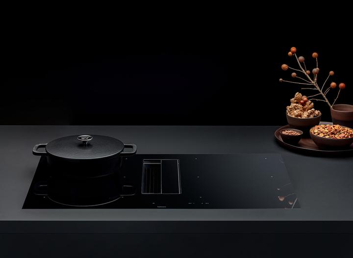 Produktbild Falmec Induktionskochfeld mit Dunstabzug Zero Easy 84 Schwarz (84.40 cm, Glaskeramik Kochfeld)