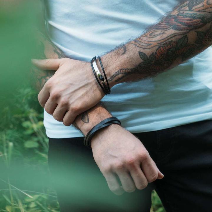 Immagine prodotto Bijouteria Bracciale (21 cm, Acciaio inossidabile, Cuoio)