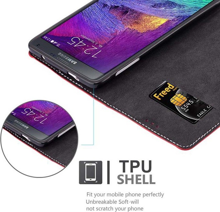Actual product image Cadorabo Book X Wallet Cover (Samsung Galaxy Note 4)