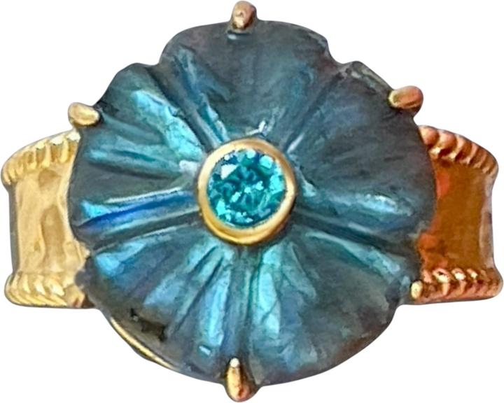 Produktbild Steinkult Ring Halbedelsteine Labradorit "Noelia" (56)