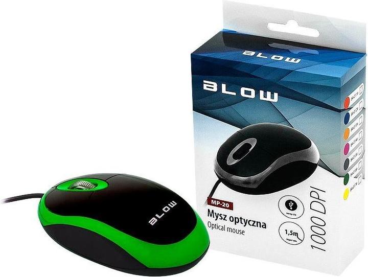 Actual product image Blow MP-20 Mouse Ambidextrous USB Type-A Optical 1000 DPI (Cable)