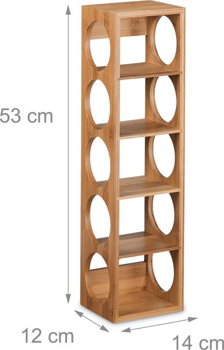 Actual product image Relaxdays 2x wine rack (14 x 12 x 53 cm, 5 Fl.)