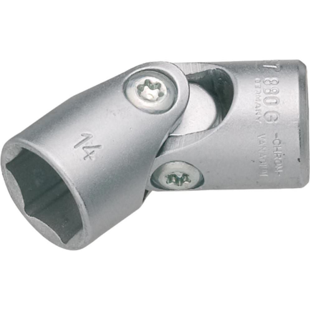 HAZET, Steckschlüssel + Stecknuss, Gelenk Steckschlüsseleinsatz ∙ Sechskant 880G-15 ∙ Vierkant10 mm (3/8 Zoll) ∙ Aussen ...
