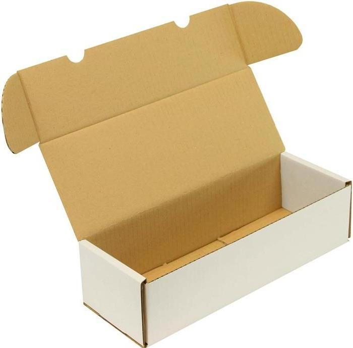 Actual product image Transpak Hinged box 1-wall dimensions 308x112x80mm quality 1.20 B white white (100 pcs.)