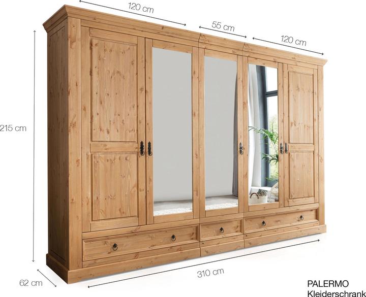 Immagine prodotto Möbel-Eins Palermo (310 x 62 x 215 cm)