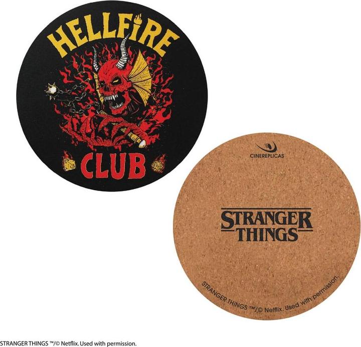 Cinereplicas Stranger Things: Hellfire Club onderzetters (4 stuks (4 x)