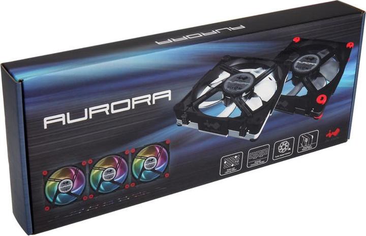 Actual product image In Win Aurora RGB LED fan, 120mm, set of 3 (120 mm, 1 x)