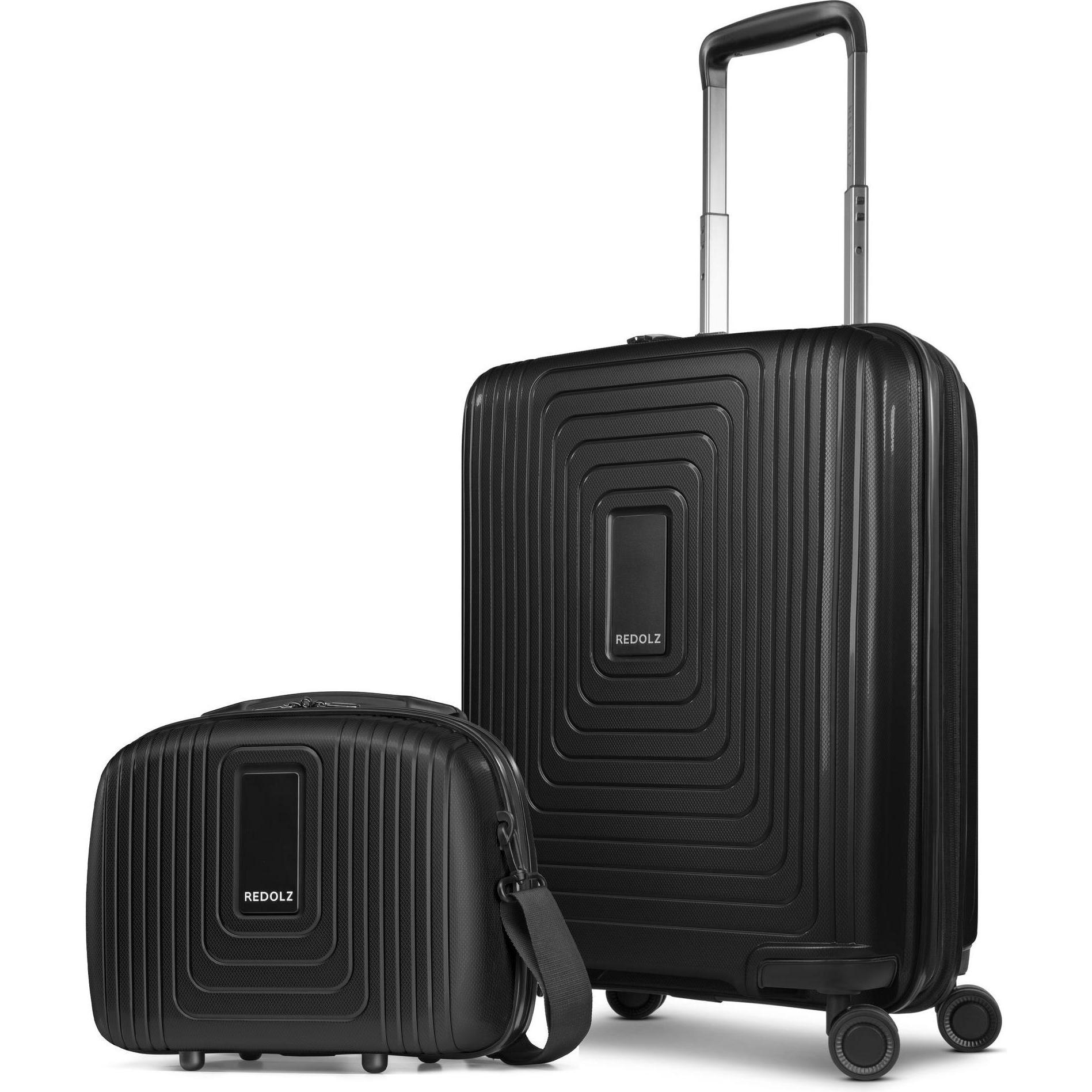 Thumbnail - Redolz, Koffer, Essentials 14 Bundle Kabinentrolley mit Dehnfalte & Beautycase 2 tlg., Schwarz, (60 l, M (50 - 90l))